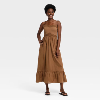 #ad #ad Women#x27;s Lace Cami Midi A Line Dress Universal Thread $12.99