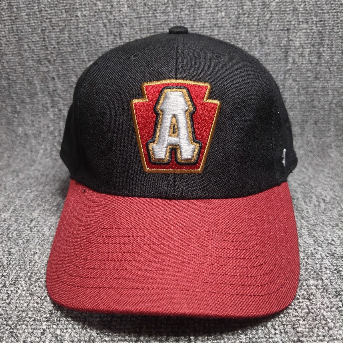 '47 Brand Adirondack Phantoms AHL Hockey Snapback Hat Cap Black Maroon Keystone