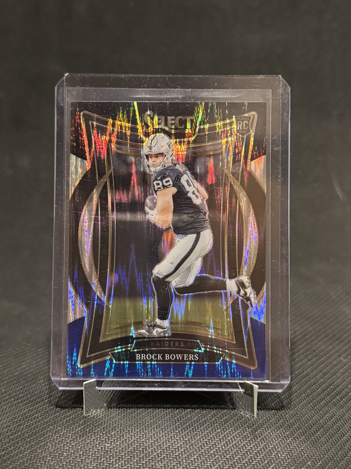 2024 Panini Select - Concourse Brock Bowers #31 Red & Blue Shock Prizm (RC)