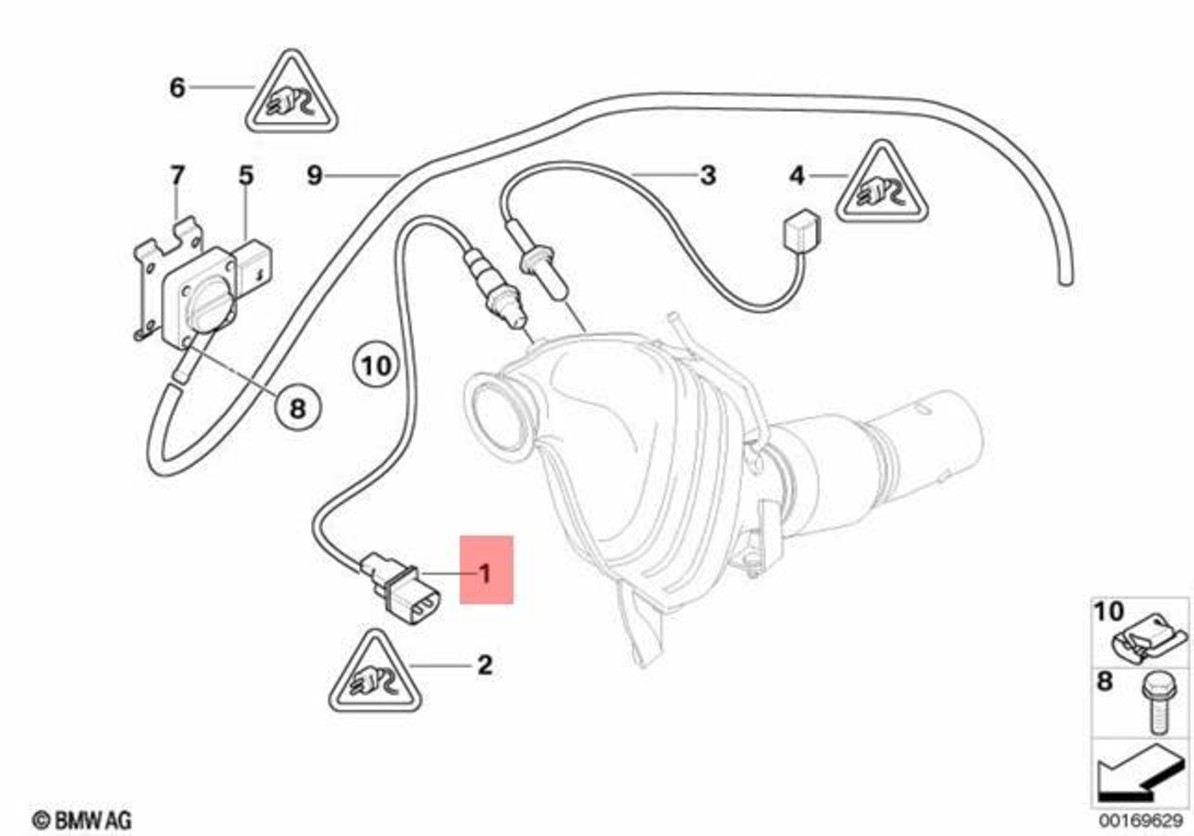 Genuine BMW E60 E61 E70N E71 E90N Lambda Probe Oxygen Sensor OEM 13627794634