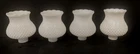 4 Vintage White Milk Glass Hobnail Hurricane Shade 5" Tall with 1.5" Fitter