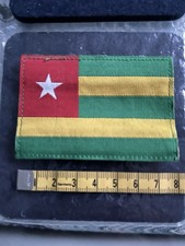 Flagge Togo 8 cm Stoff-Fahne / Rückseite Mit 2 Klettstreifen - gebraucht