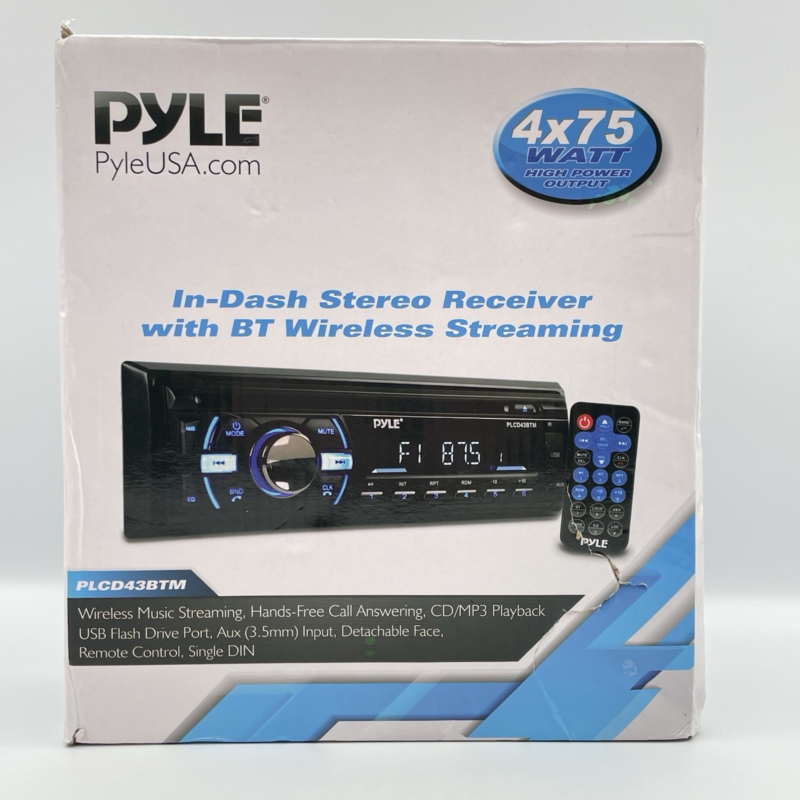 Receiver Cd Mp3 Usb Aux 4x75w New In Box
