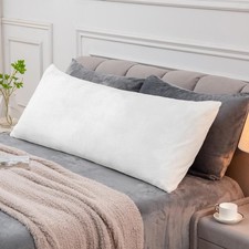BEDELITE Body Pillow Cover with Zipper 54" x 20" Pack of 1 , Bright White
