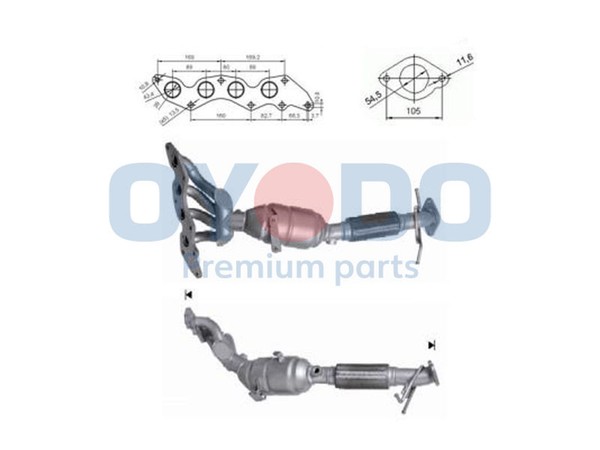 Oyodo Katalysator 10N0143-OYO FüR Ford Galaxy 2 WA6 Mondeo 4 BA7 Turnier MAX-image
