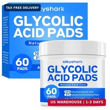 Glycolic Acid Resurfacing Pads 60 Count , 10 Ultra Pure  2 Salicylic Acid, E