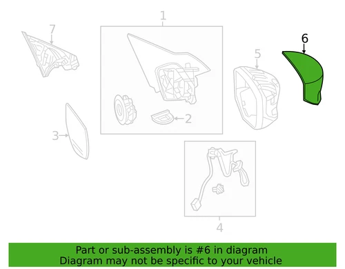 Honda 76201-T2F-A11ZE Right Black Mirror Cover 13-17 Accord Sedan New Genuine