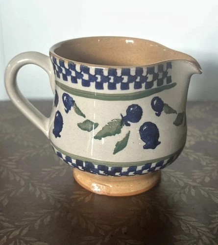 NICHOLAS MOSSE POTTERY “BLUEBERRY” Creamer 3” Tall Ireland RETIRED Pattern READ