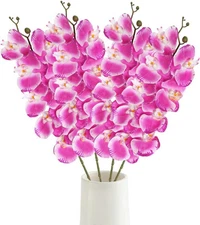 IPOPU Artificial Phalaenopsis Flowers 37.4 in Orchids Light Pink 