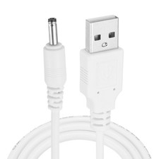3.3ft USB A Type 3.5 x 1.35mm Straight Head Power Connector, White