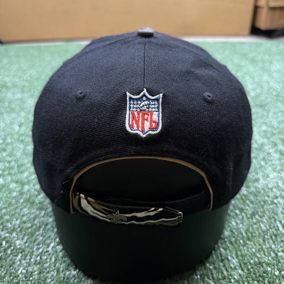 Gorra de colección New Orleans Saints para hombre talla única negra NFL fútbol americano gancho bucle Foto 4 de 4