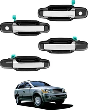 Exterior Door Handle Set (4PCS), Compatible Chrome Hanldes 