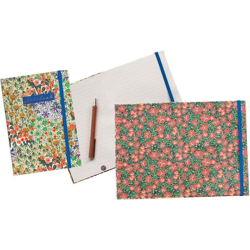A5 Notebook LIBERTY GARDEN Design By Violet Stationery Note Book Journal Diary