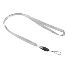 10Pcs 17.7" Neck Lanyards 0.4" Width Detachable Strap Lanyard, Grey