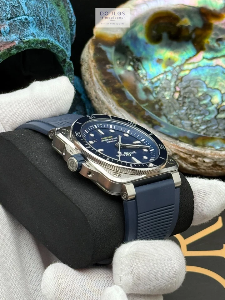 Bell & Ross Diver 42 mm esfera azul acero inoxidable BR0392-D-BU-ST/SRB Foto 4 de 4