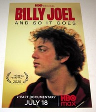 Billy Joel And So It Goes MAX Documentary 2025 Advertisement Poster 19"x13"