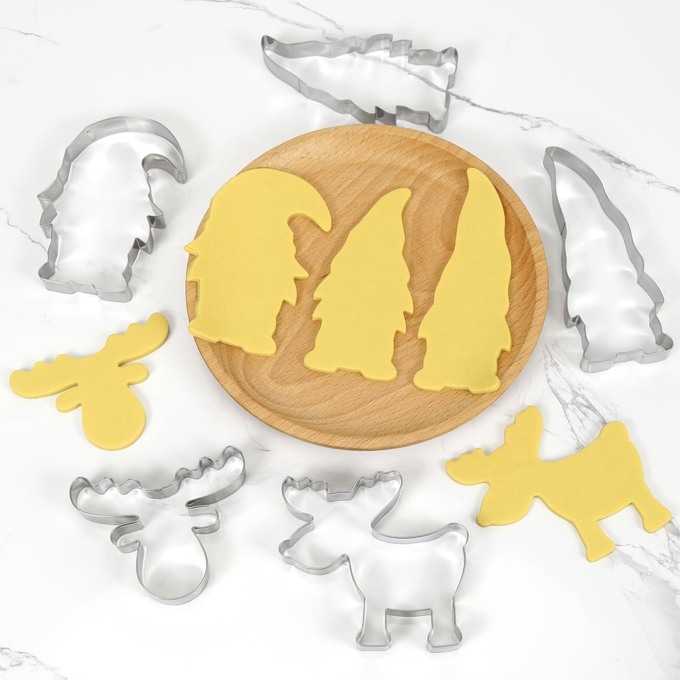 Formine per Biscotti Natale,3D Tagliabiscotti Natale,16 Pezzi Stampo Biscotti Natale,DIY Pressable Keksausstecher per Biscotti, Fondente, Torte per Decorare Biscotto Dolci Torta
