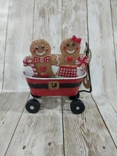 New! Gingerbread Wagon Glitter Baking Christmas Tree Ornament Man Girl Santa