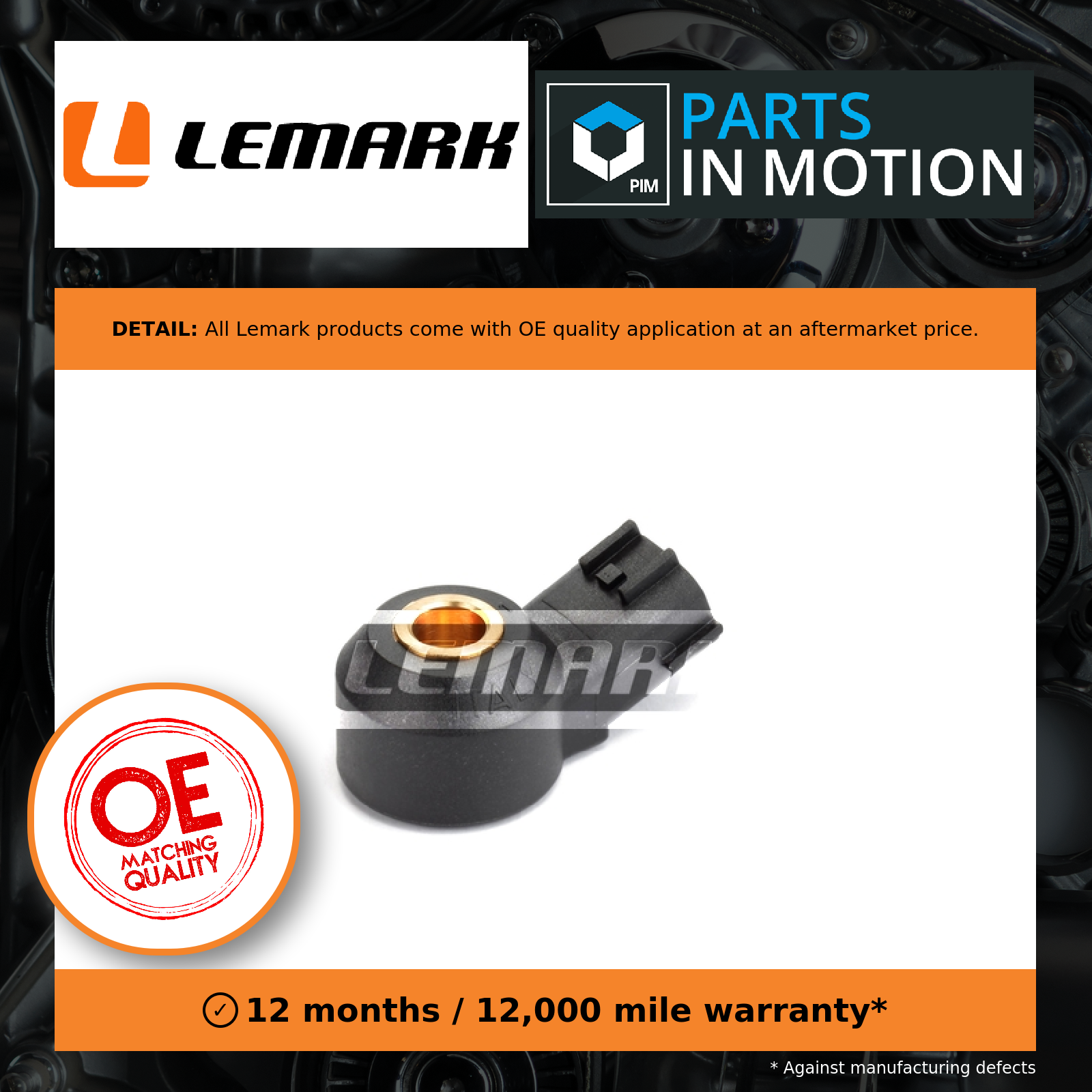 Knock Sensor fits FIAT PANDA 1.1 1995 on 187A1.000 Lemark 0000046815152 Quality - Image 28