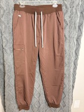 FIGS Women  s Zamora Jogger Scrub Pants Mauve Size Medium EUC Medical