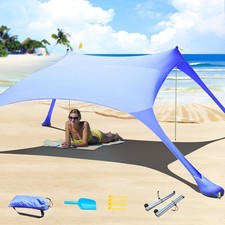 7  7 ft Beach Tent Sun Shelter UPF50 UV Canopy   New in Box
