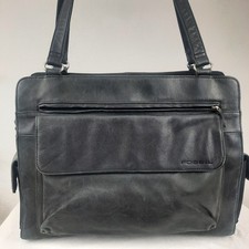 Vintage Fossil Black Leather Laptop Computer ...