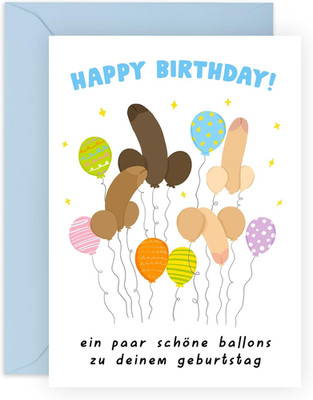 Central 23 Unhöfliche Geburtstagskarte für Männer   EIN PAAR SCHÖNE BALLONS ZU D