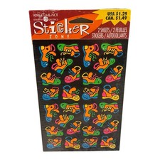 Sealed Vintage American greetings forget me not neon shoe stickers