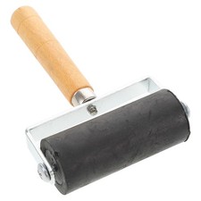 Wood Handle Rubber Roller for Even Ink Distribution Printing Tools