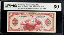 Banknote Germany - Federal Republic, 100 Deutsche Mark SB658a 1948