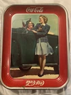 Vintage 1942 Coca Cola Advertising Serving Tin Tray Two Girls at Car Roadster