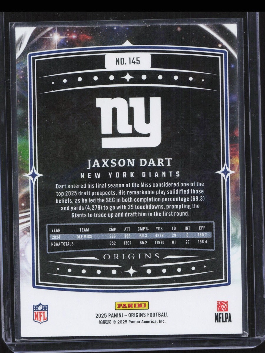 2025 Panini Origins Jaxson Dart #145 Rookie RC New York Giants | eBay