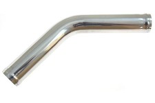 Aluminiumrohr-Bogen 45&deg; &Oslash;89 mm, 15 cm, Gesamtl&auml;nge 30 cm