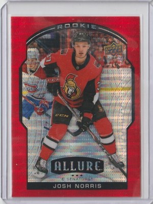 2020 21 Upper Deck Allure Josh Norris Rookie Red Rainbow Parallel #78 SP
