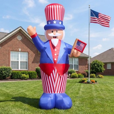 14FT Giant 4th of July Inflatable Patriot Red, Liberty White, Blue