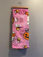 New Hello Kitty Candy Corn Pink Halloween 60" x 70" Plush Throw Blanket