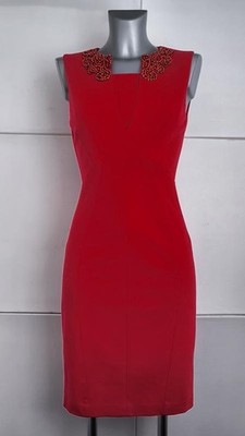Women Ted Baker Dress Red Knit 36 / S / 44