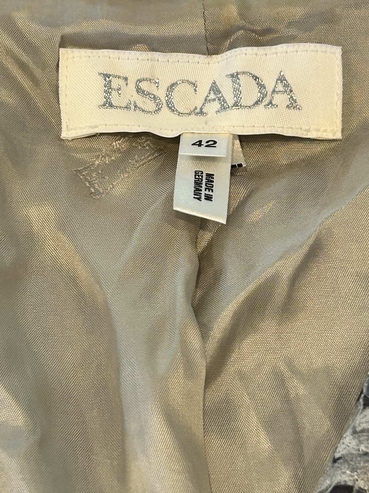 ESCADA Evening Jacket Womens 42 Python Print Sequ… - image 7