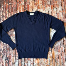 Men's Vintage Lord Jeff 100% Supersoft Orlon V-Neck Sweater Size M - MADE IN USA