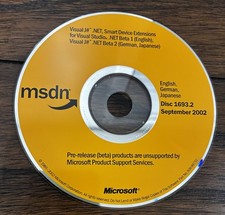 Microsoft Visual J .NET smart device extensions for Visual Studio Software CD