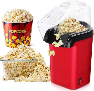 Heißluft Popcornmaschine fettfrei Retro Popcorn Maker Kino-Popcornautomat 1200W