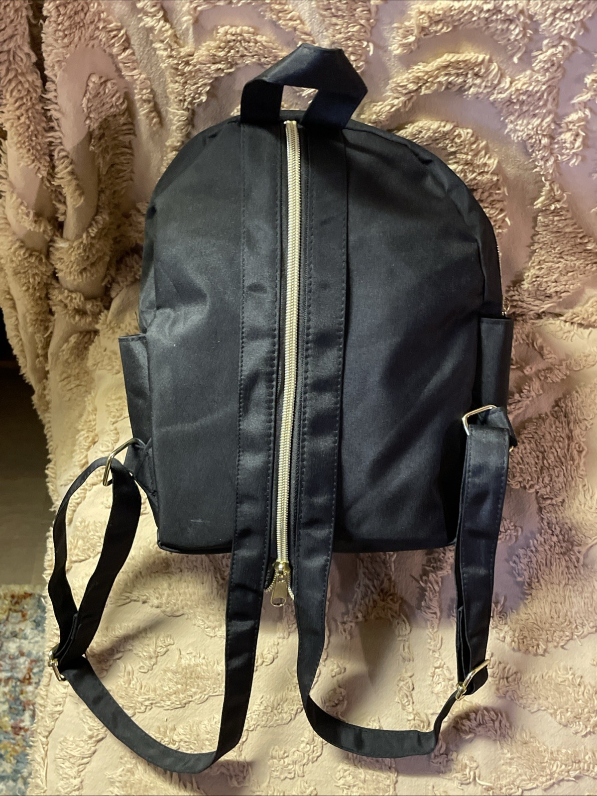 Stone Mountain Backpack Black Microfiber Bag NICE - image 5