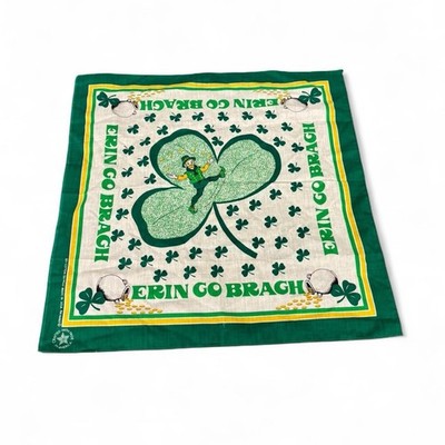 Vintage 90s St Patrick Erin Go Bragh Ireland Irish bandana