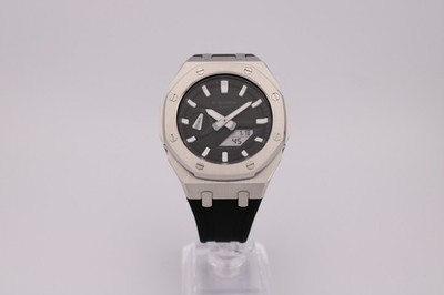 Casioak Reverse Panda Edition GA-2100 Custom Mod Metal Watch GA2100