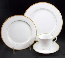 Nikko Band of Gold Lot of Dinner Plate Salad Plate and Cup & Saucer Set 2730