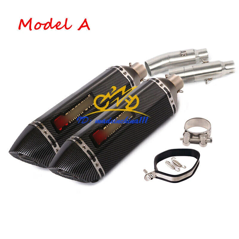 Silenciador deslizable de tubo de enlace medio sistema de escape para Honda CB900 CB919 izquierda y derecha Foto 2 de 4