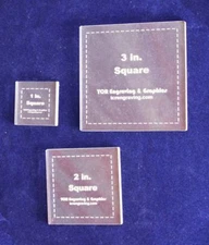 Quilt Templates- 3 Piece Square Set 1", 2", 3" - Clear Acrylic 1/8"