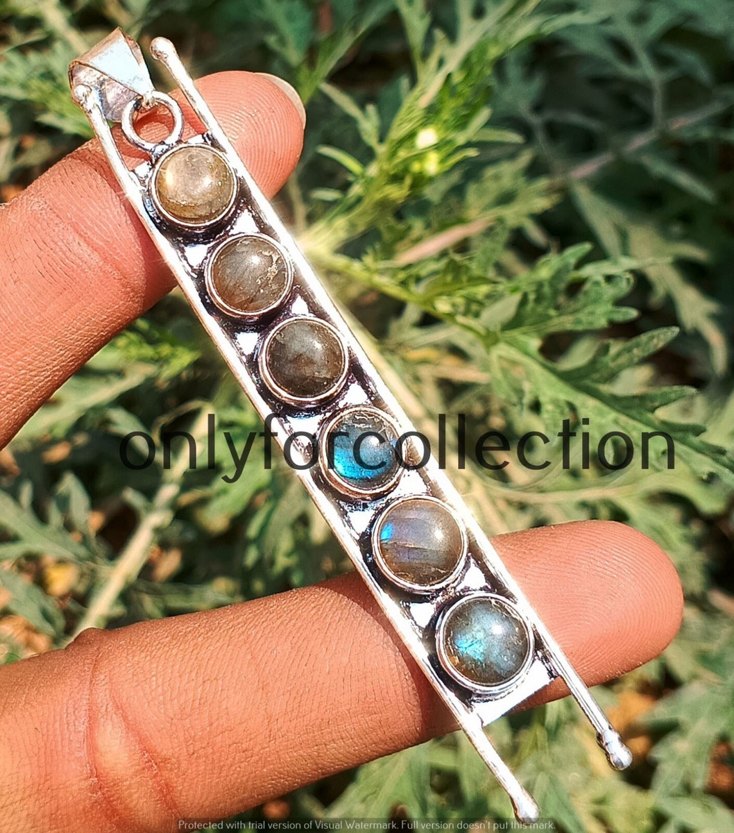 Genuine Labradorite Gem Chip Bracelet Sterling Silver Handmade Genuine Labradorite Gem Chip Bracelet Sterling Silver Handmade