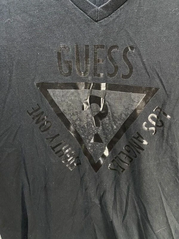 Guess Shirt Boys Large Black Logo Short Sleeve Pullover Tee Youth. - Image 4 of 4