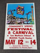 Community Spring Festival Carnival Lee Mathson School MASCA CA Cardboard Poster